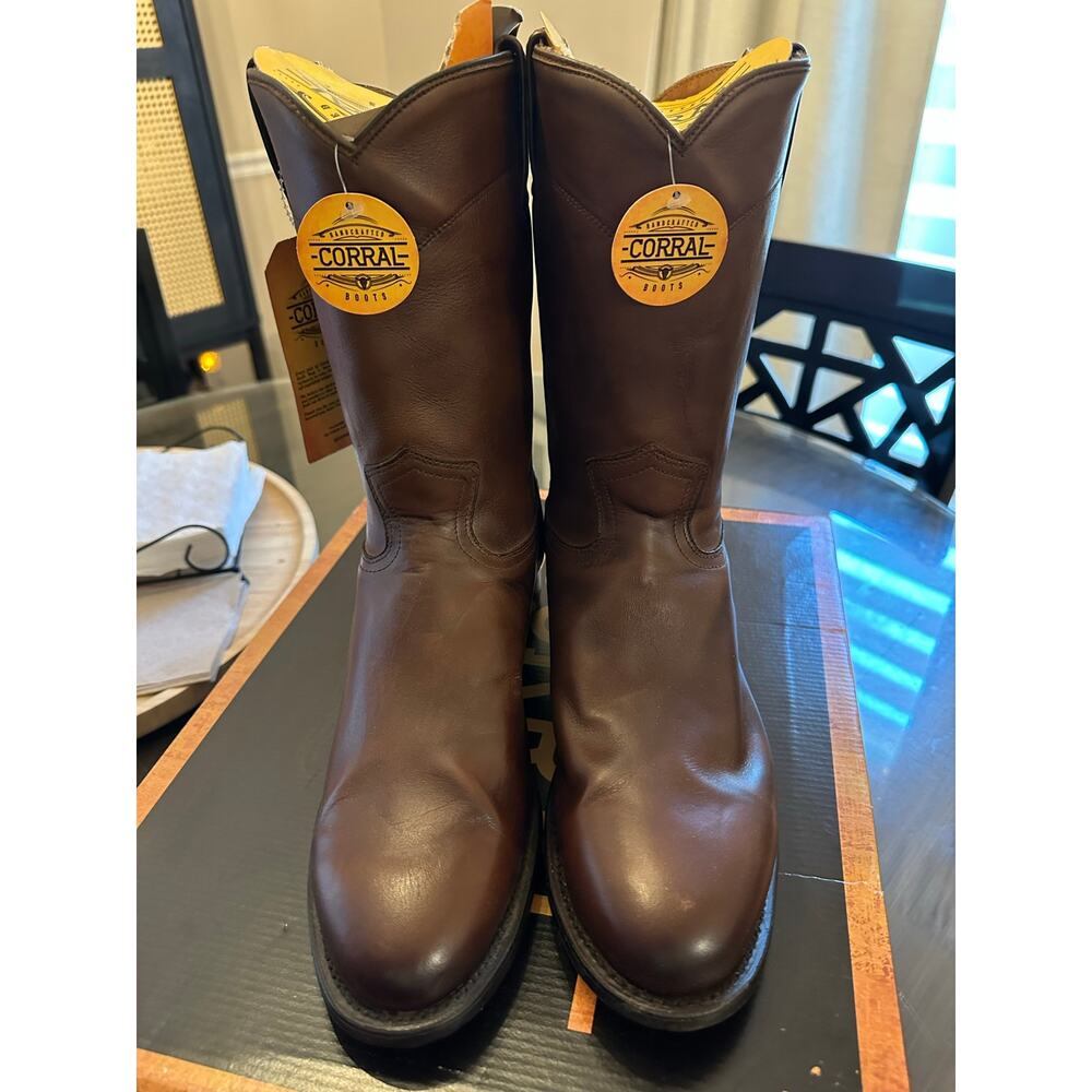 Corral Men's Honey Embroidery Round Toe Leather Western Boots A4068 11.5